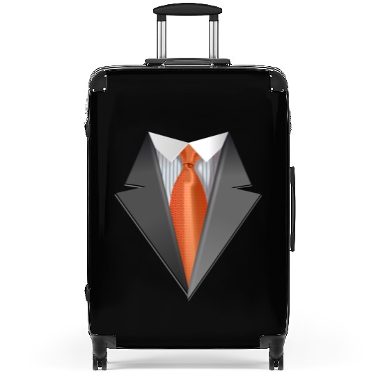 Tuxedo Tie Designs Tie orange Suitcases