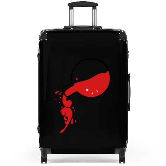 Red wine pouring Suitcases
