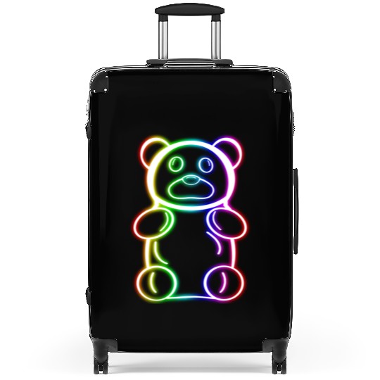Neon Rainbow Gummy Bear Suitcases