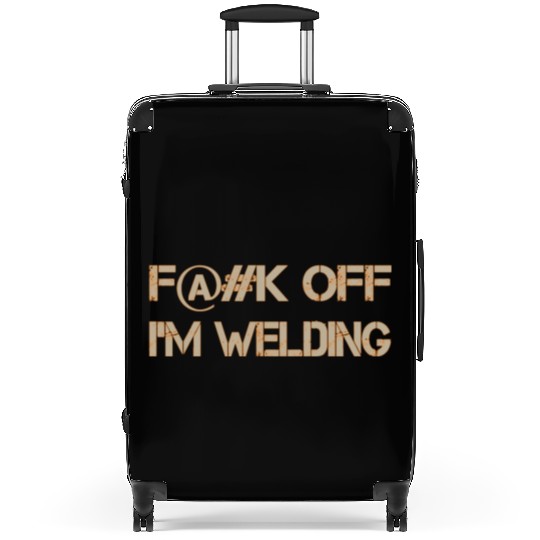 Fuck Off Tan-Orange Suitcases