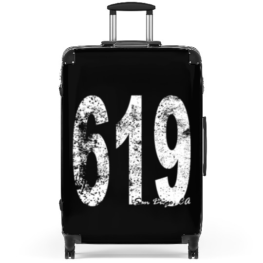 Vintage San Diego Area Code 619 Suitcases