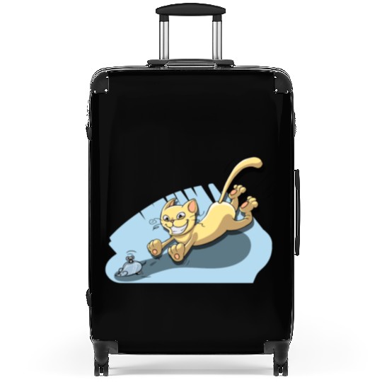 Cat Running After Rat - Tom and Jerry Illustration Suitcases