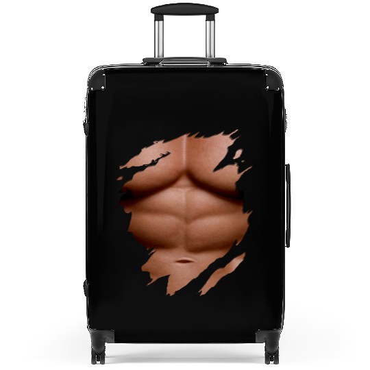 Ripped Suitcases Chest Six Pack Abs Muscles
