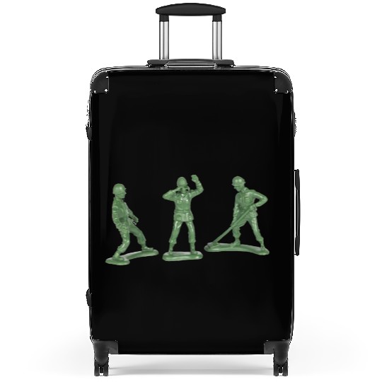 3 GREEN ARMY MEN Suitcases