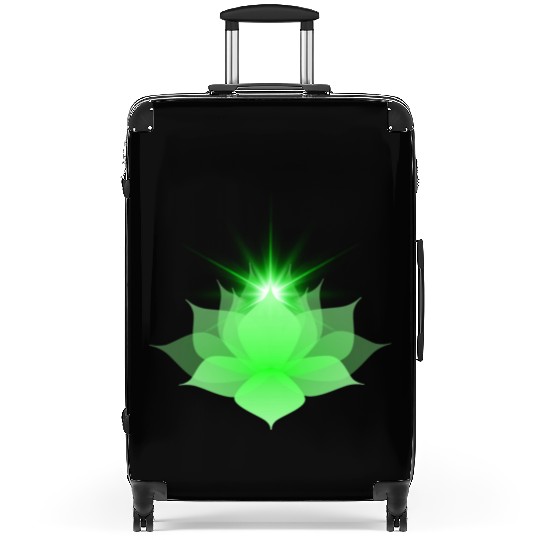 Green Chakra Lotus Suitcases