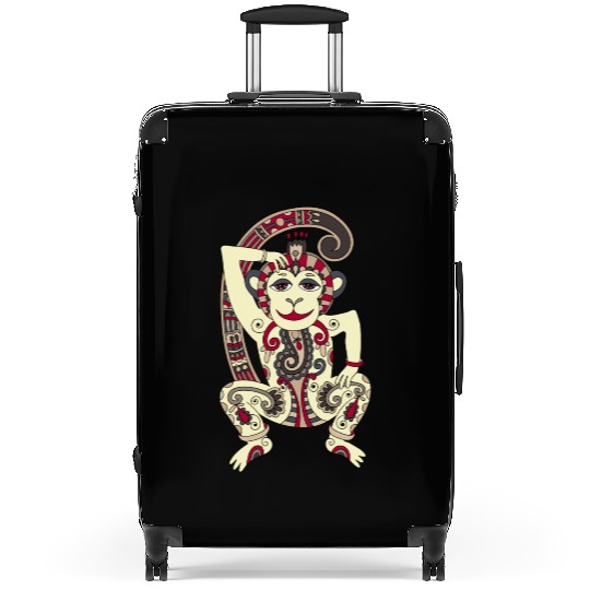 Aztec Monkey Suitcases