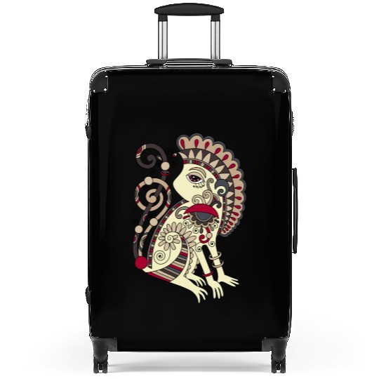 Aztec Monkey Suitcases
