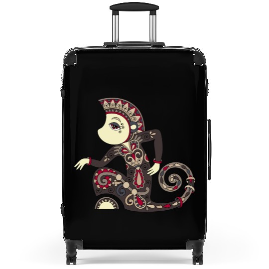 Aztec Monkey Suitcases