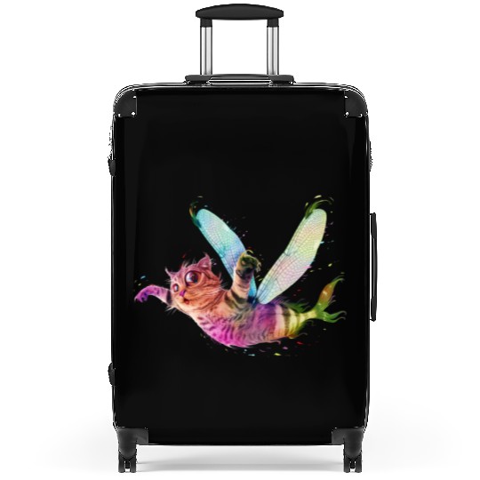 Psychedelic flying catfish Suitcases