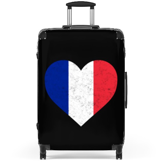 France Flag Suitcases Heart - French Suitcases