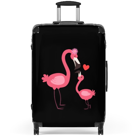flamingo family Suitcases