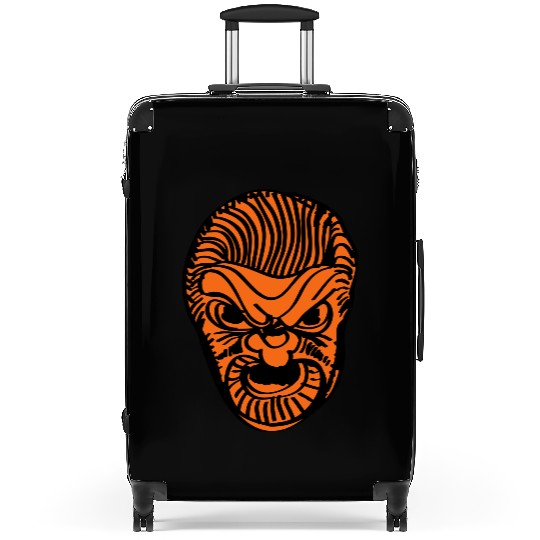 greek mask Suitcases