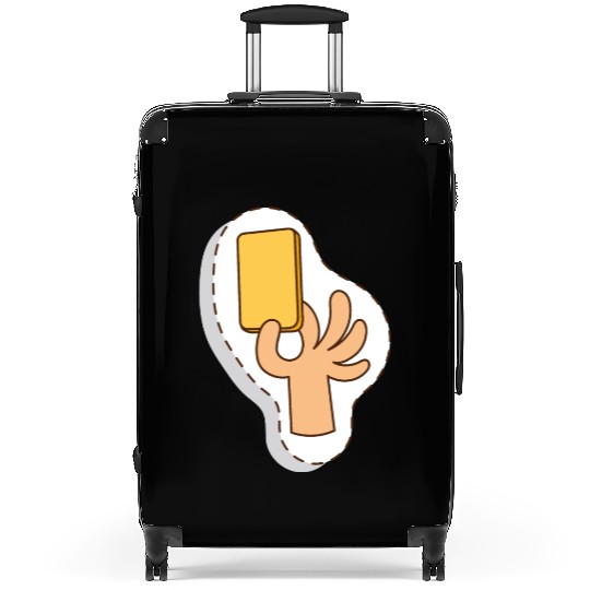 Football referee yellow card Suitcases