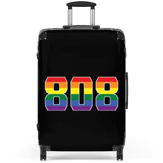 Gay Pride 808 Honolulu Area Code Suitcases