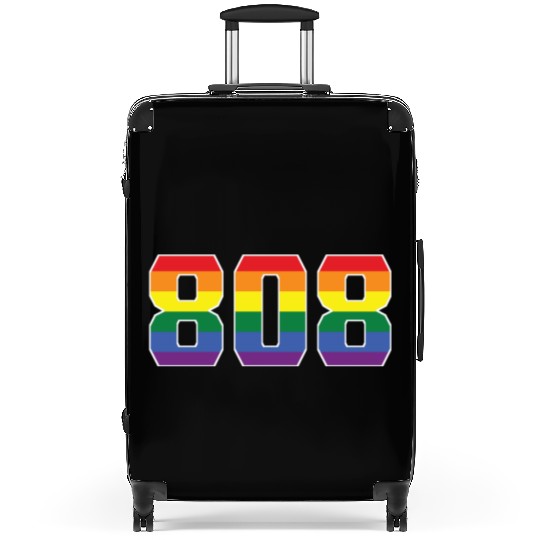 Gay Pride 808 Honolulu Area Code Suitcases