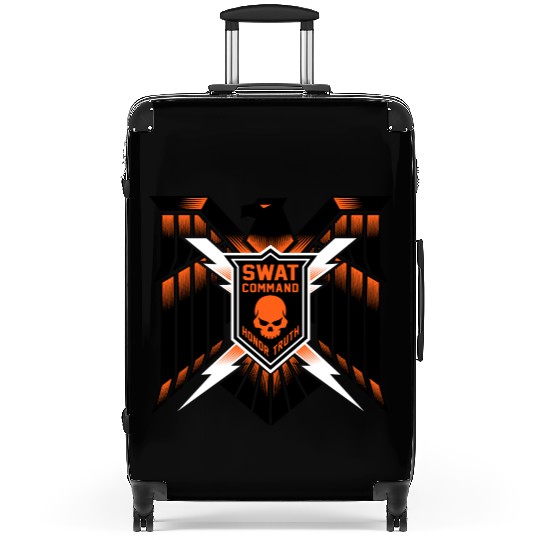 hawk crest mma Suitcases