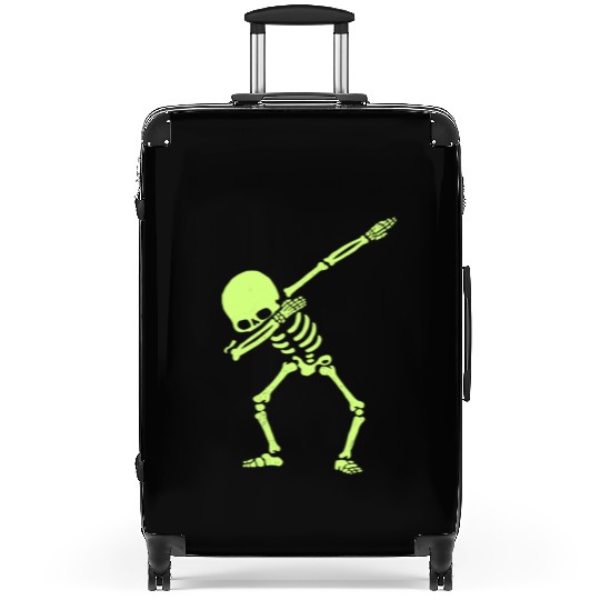 Dabbing Skeleton Dab Hip Hop Skull Dab Glow Effect Suitcases