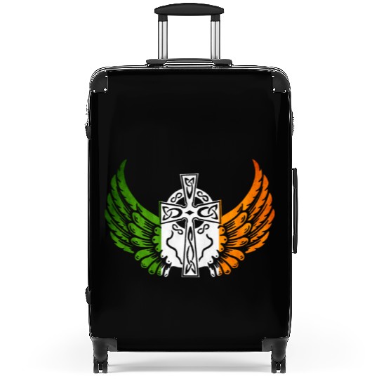Irish Flag Design Celtic Cross Irish gift Suitcases