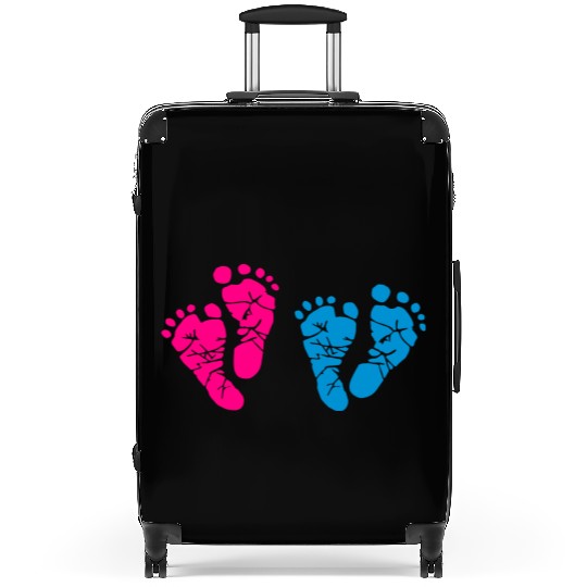 Twin Baby Feet - Pregnancy - Maternity - Mom to be Suitcases
