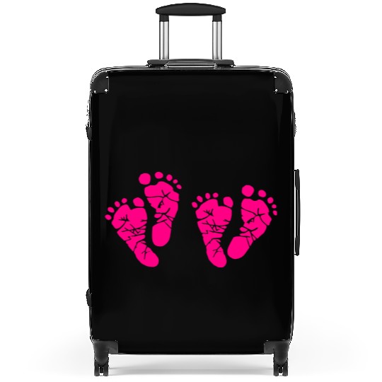 Twin Baby Feet - Pregnancy - Maternity - Mom to be Suitcases