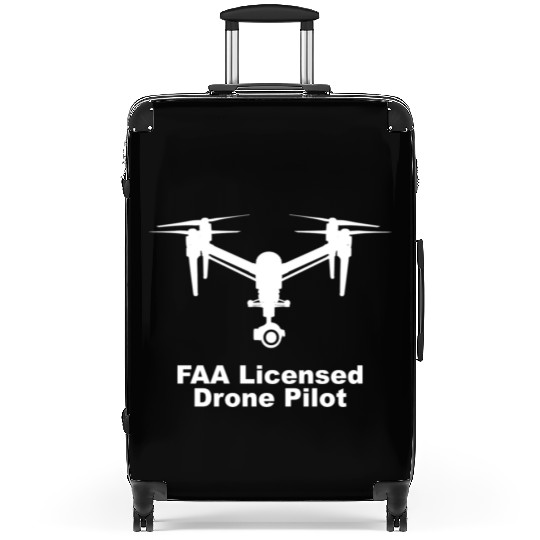 FAA Licensed Drone Pilot square logo Suitcases
