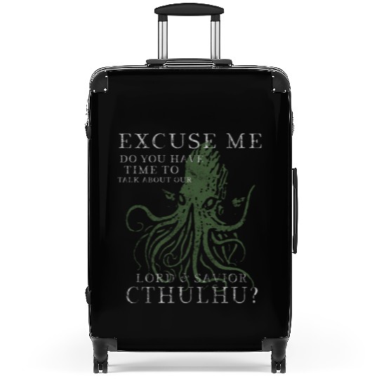 Lord & Savior Cthulhu Funny Lovecraft Vintage Suitcases