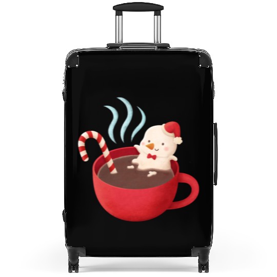Cute Snowman in Hot Cocoa Suitcases