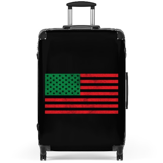 African American Flag Suitcases