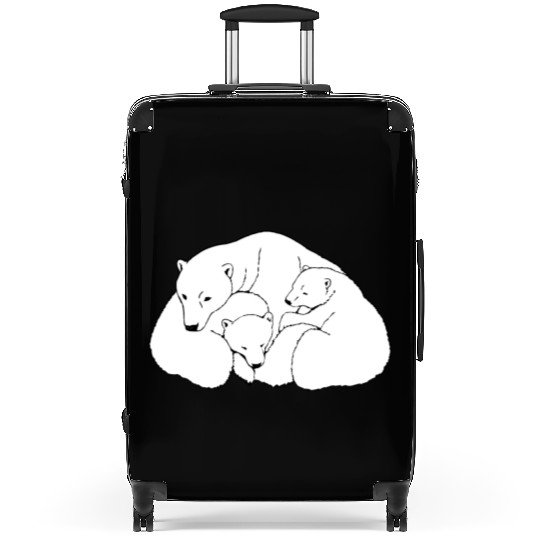 Polar Bear w. Cubs Twins Suitcases