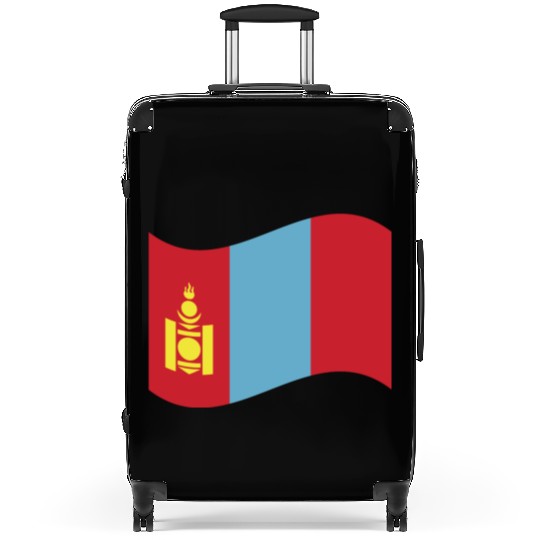 flag mongolia Suitcases