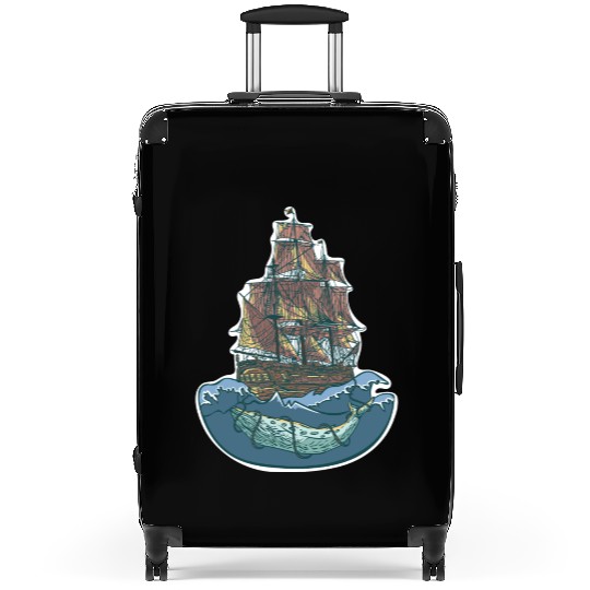 Whale ship Suitcases