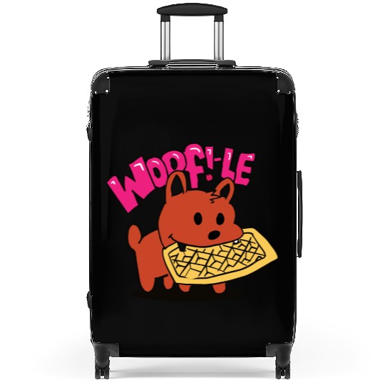 waffle dog Suitcases