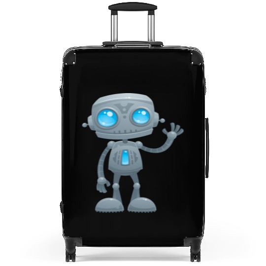 Waving Robot Suitcases