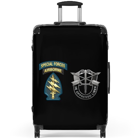U S Army Special Forces Green Berets SSI DUI Suitcases