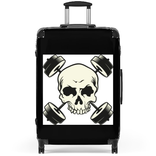 skull gym Suitcases