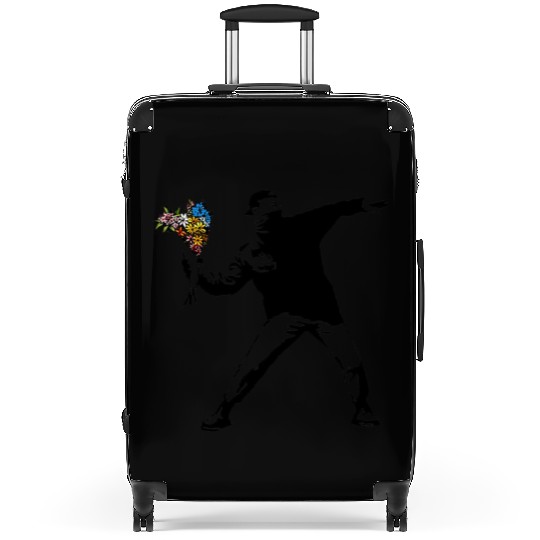 Banksy Rage Flower Thrower Suitcases