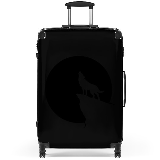 Howling wolf full moon space galaxy gift dog trend Suitcases