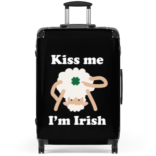 Kiss Me Im Irish Sheep Funny St Patricks Day Pun Suitcases
