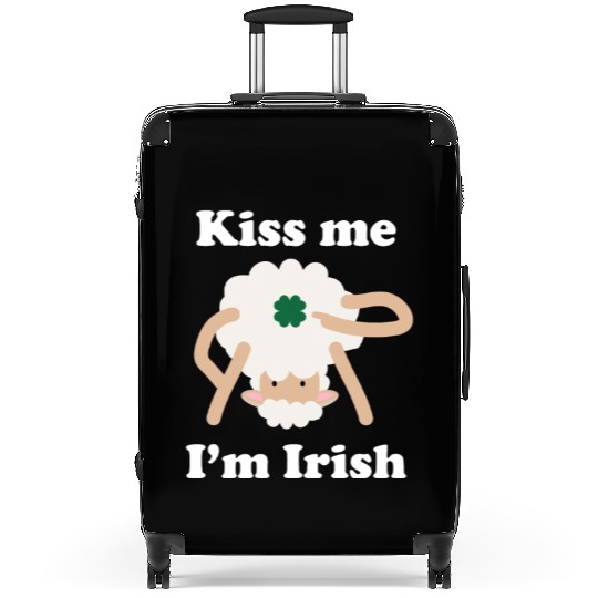 Kiss Me Im Irish Sheep Funny St Patricks Day Pun Suitcases
