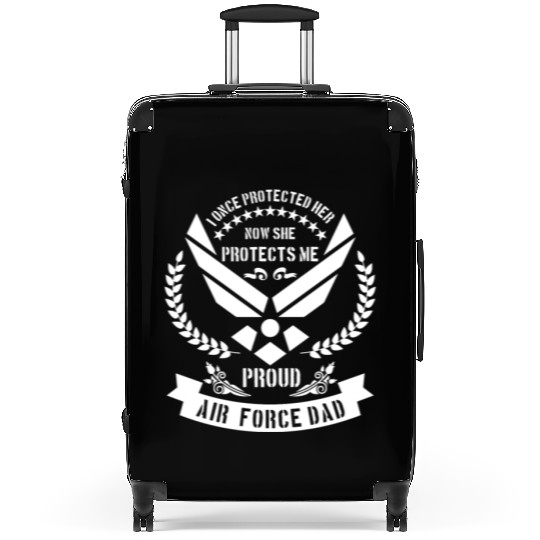Proud Air Force Dad - USA military Suitcases