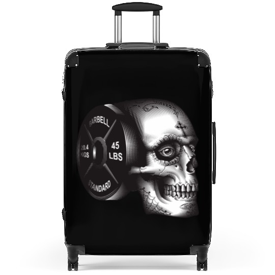 Skull Barbell Plate Suitcases