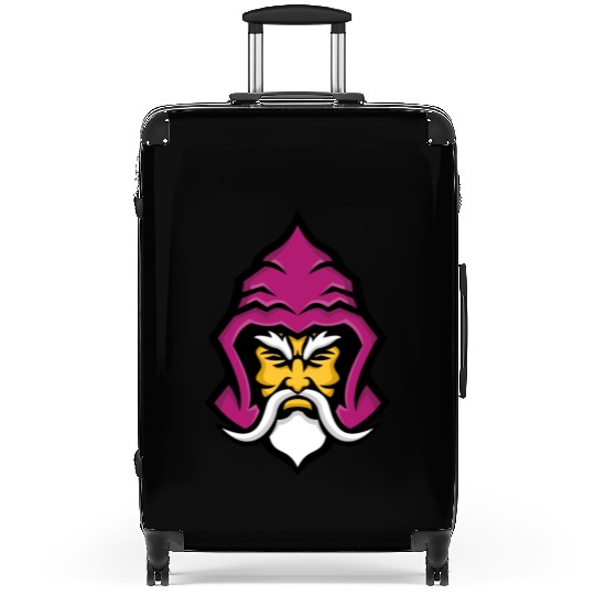 Wizard Head Front Mascot Suitcases