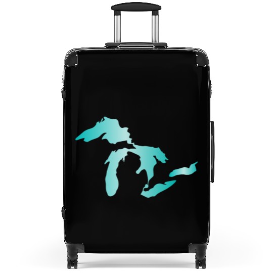 Great Lakes Aqua Suitcases