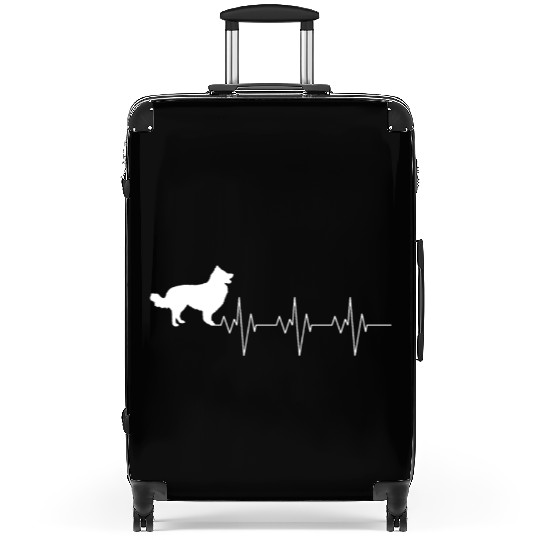 Border Collie Dog Heart Beat Gift Suitcases