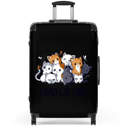 Crazy Cat Lady Suitcases
