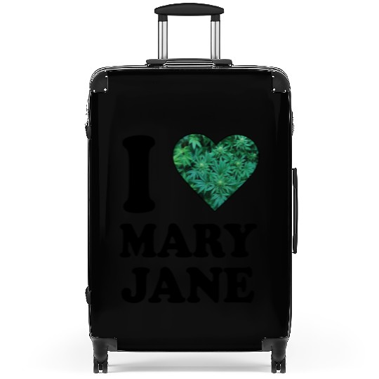I love mary jane weed hanf 420 gift ganja cannabis Suitcases