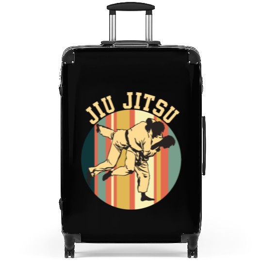 Jiu Jitsu Silhouette Bjj Brazilian Jiu Jitsu Retro Suitcases