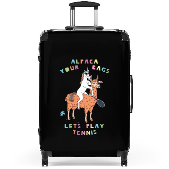Alpaca Your Bags Let s Play Tennis Unicorn Suitcases