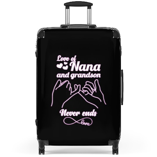 love of nana and grandson never end mother grandma Suitcases