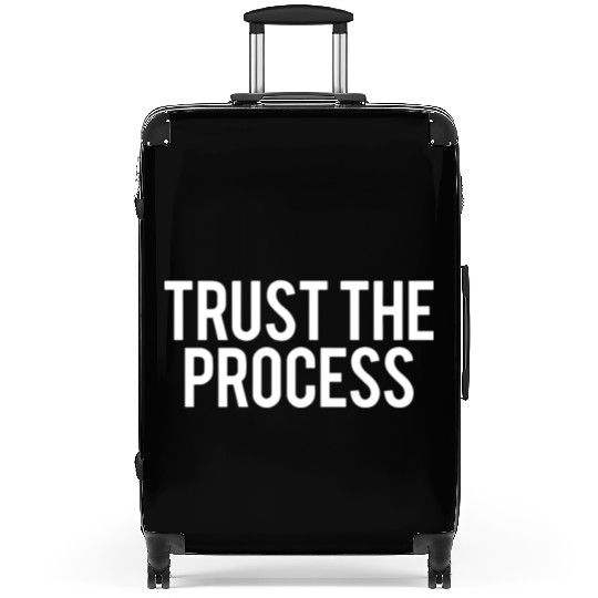 trust the process gym Suitcases